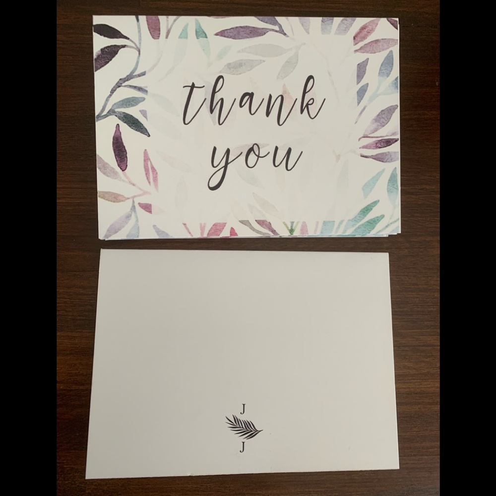 $5—.  13 custom thank you cards boho new